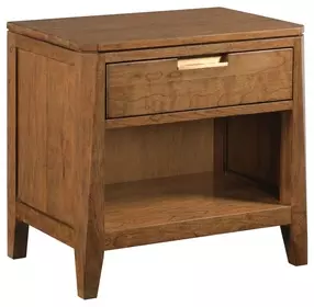 Aspire Scale Brown Nightstand With Built In Outlet