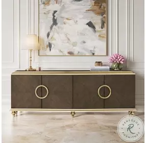 Ashtin Brown 4 Door Console Cabinet