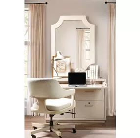 Marlowe Polished Limestone 3 Drawer Workstation
