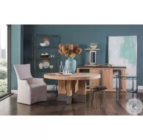 Verite Natural And Antiqued gunmetal Rectangular Spot Table