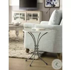 Ashbourne Windsor White And Black Chairside Table