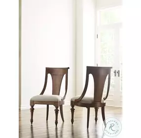 Ashford Cognac Sling Back Side Chair Set of 2