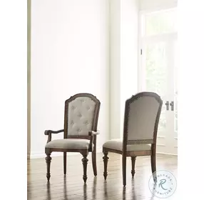 Ashford Cognac Upholstered Back Side Chair Set of 2
