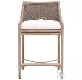 Adamo LiveSmart Peyton Pearl Performance Fabric Counter Height Stool