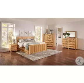 Adamstown Natural King Panel Storage Bed