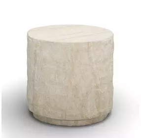 Roxanne Travertine Outdoor Round Side Table