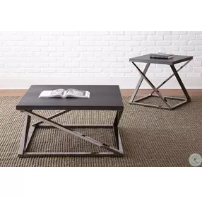 Aegean Silvershield 3D Black Nickel Cocktail Table