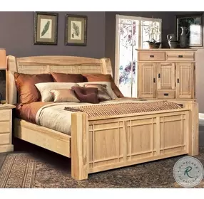 Amish Highlands Natural Arch Panel Bedroom Set