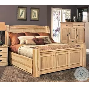 Amish Highlands Natural Panel Storage Bedroom Set
