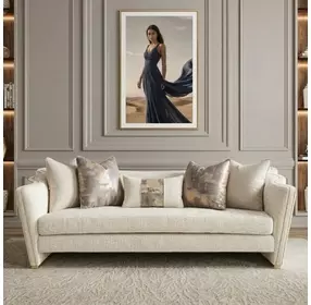La Terrazza Cappuccino and Light Champagne 96" Sofa