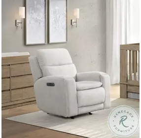 Aiden Almond Triple Power Glider Recliner with USB Port