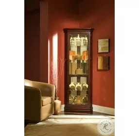 Chatham Victorian Cherry Corner Curio Cabinet