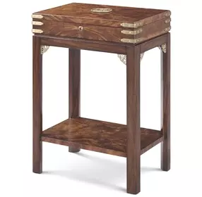 Althorp Ramsey Mahogany and Gold Rectangular Bingham Accent Table