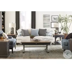 Hancock Vintage Natural And Rubbed Through Black Hall Console