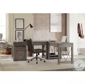 West End Soft Greige Writing Desk