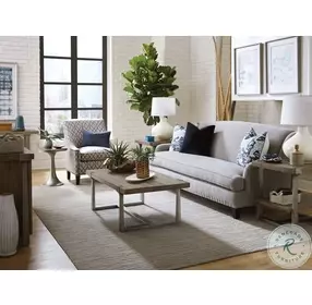 Timber Forge Rubbed Light Brown And Aged Natural Silver Sofa Table