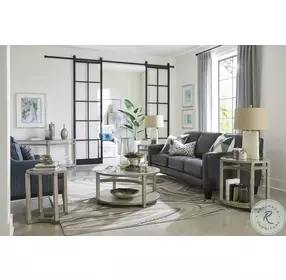 Solstice Soft Beige Demilune Sofa Table