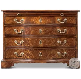 The India Silk Ramsey Mahogany 4 Drawer Serpentine Chest