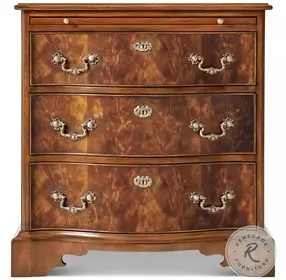 The India Silk Ramsey Mahogany 3 Drawer Bedside Nightstand