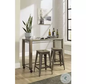 Maya Natural Pecan Counter Height Console Table