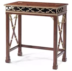 Althorp Ramsey Mahogany and Gold 30" Admiralty Naval Campaign Writing Desk