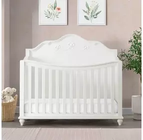Annie White Convertible Crib with Guardrails