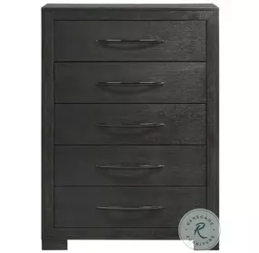 Kenn Black 5 Drawer Chest