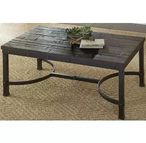 Ambrose Rustic Honey And Antiqued Ebony Occasional Table Set