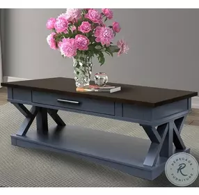 Americana Modern Denim Cocktail Table
