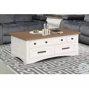 Nantucket Cotton Cocktail Table with Lift Top
