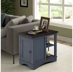 Americana Modern Denim Chairside End Table