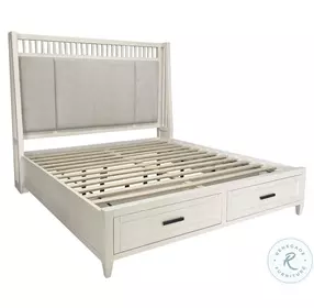 Nantucket Cotton Upholstered Storage Shelter Bedroom Set