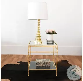 Amos Gold Leaf Square Table