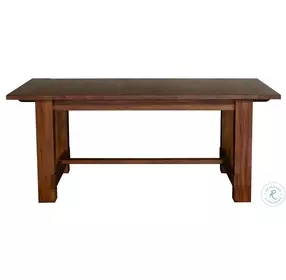 Anacortes Salvaged Mahogany 105" Extendable Rectangular Trestle Dining Room Set