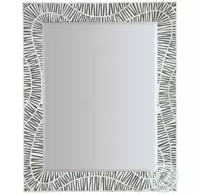 Mercantile White And Black Tiger Tooth Vertical Mirror