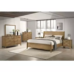 Andover Maple King Panel Bed