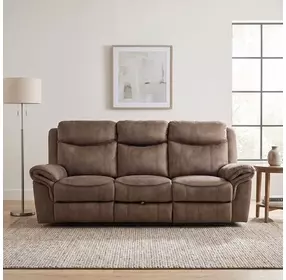 Aram Brown 89" Double Reclining Sofa