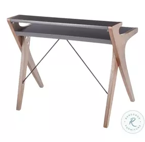 Archer Walnut And Grey Wood Desk