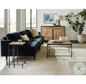 Bellmont Light Natural And Antique Bronze Metal Chairside Table