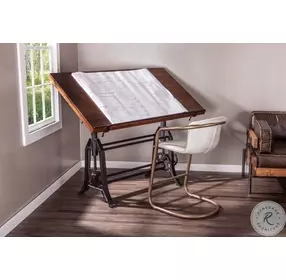 Chiavari Vintage White Leather Counter Height Stool Set Of 2