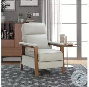Ashland Corbett Chromium Leather Push Thru The Arms Recliner