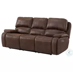 Grover Atlantis Brown Power Reclining Living Room Set with Power Headrest