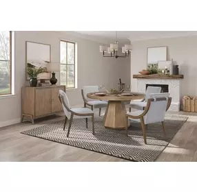 Aurora Latte and Gray Performance Upholstered Sling Chair Set of 2