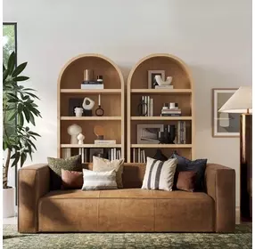 Aurora Brown 90" Sofa