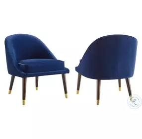 Avalon Navy Velvet Accent Chair