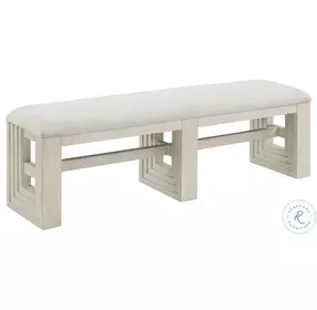 Rhiannon Antique White Bench