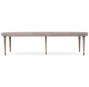 Marlborough Geo Coast and Gold 124" Extendable Oval Shelley Dining Table