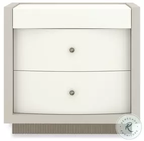 Calais Rockport Grey Adobe And Almond Milk 2 Drawer Nightstand