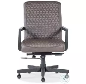 Shadow Ankur Dark Brown Leather Swivel Tilt Executive Chair