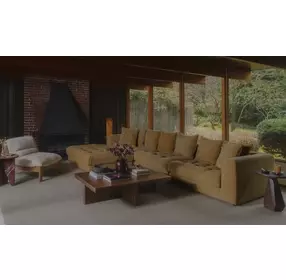Pierce Beige Upholstered Accent Chair